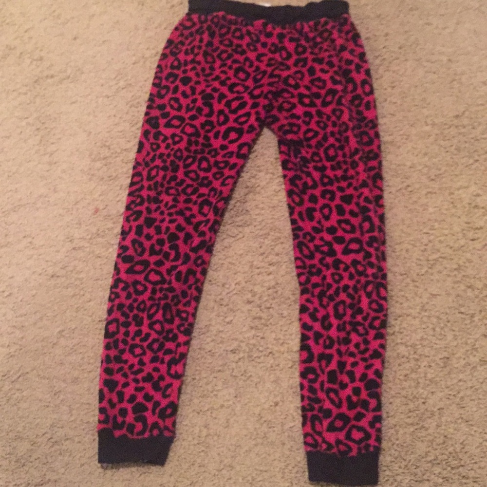 Fluffy Leopard Pajama Pants